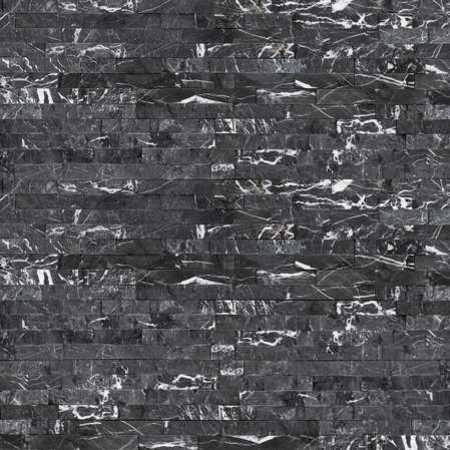 MSI Marquina Nero Splitface Ledger Panel "6 X 24" Marble Wall Tile, 6PK ZOR-PNL-0040